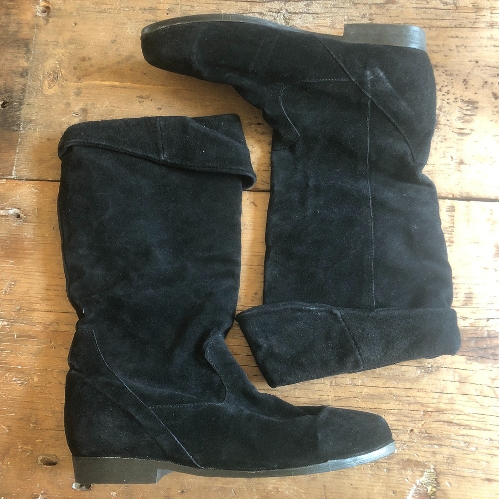 Vintage 90s Jack Sprat Black Leather Boots 9.5